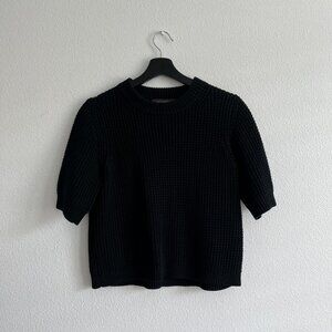 French Connection Knit Sweater Tee Black Size S